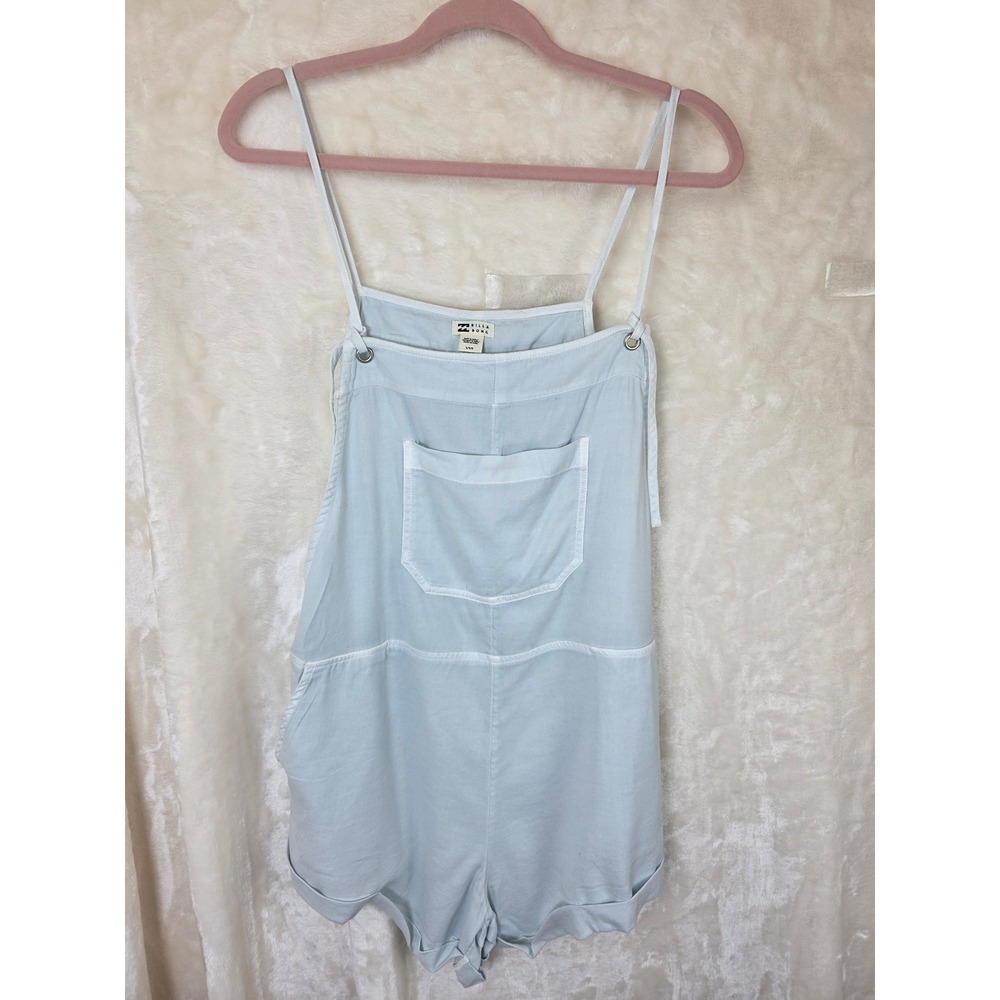 Billabong Light Blue Short Romper Jumpsuit